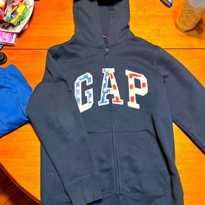 Gap youth XL American flag zip hoodie